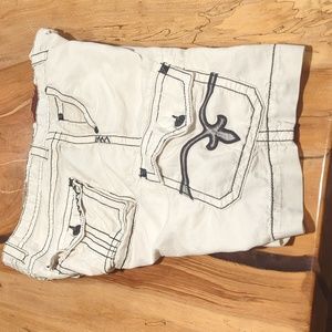 Rock Revival white cardio short